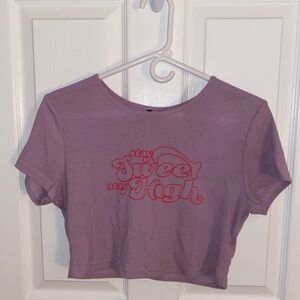 STAY SWEET STAY HIGH Ribbed Crop Top Size Large